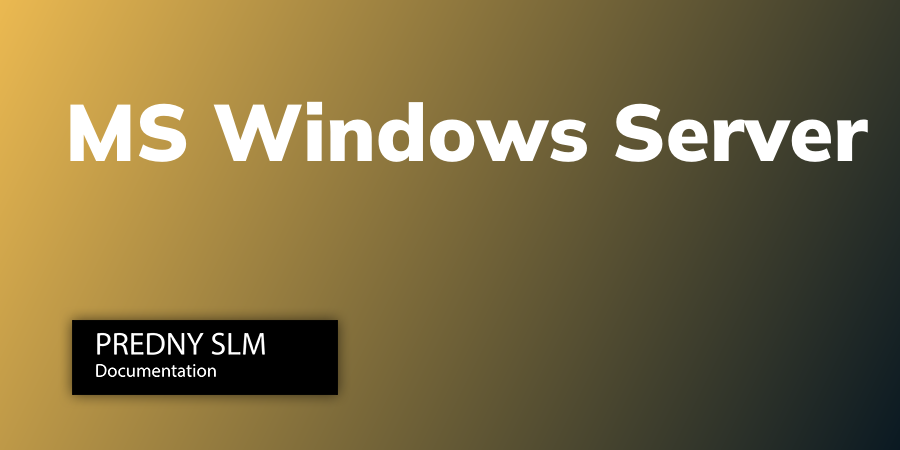 MS Windows Server | SLM DOC
